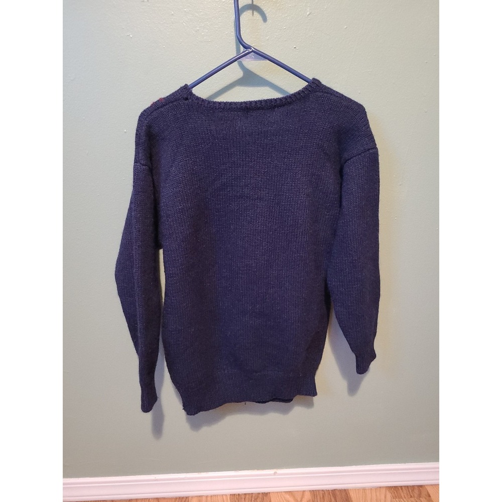 J.H. Collectibles Women's Lrg 100% Wool Sweater Vibrant Duck Flying Out Of Marsh View 6
